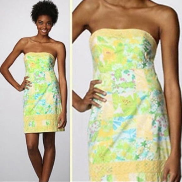 Lilly Pulitzer Dresses & Skirts - Lilly Pulitzer Gator Patch Bowen Strapless Dress 4